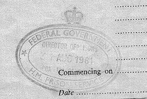 Fed Govt HM Prison Service 1961